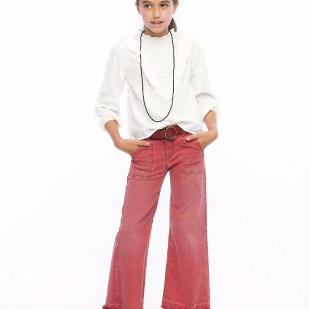 Nicoli Terracotta Wide Leg Jeans Pants 14 Girls